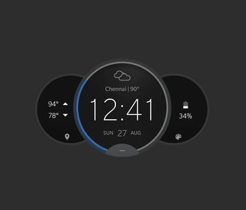 Motorola Edge Plus Circular Weather Widget Apk Port 2020 Download Gadgetstwist